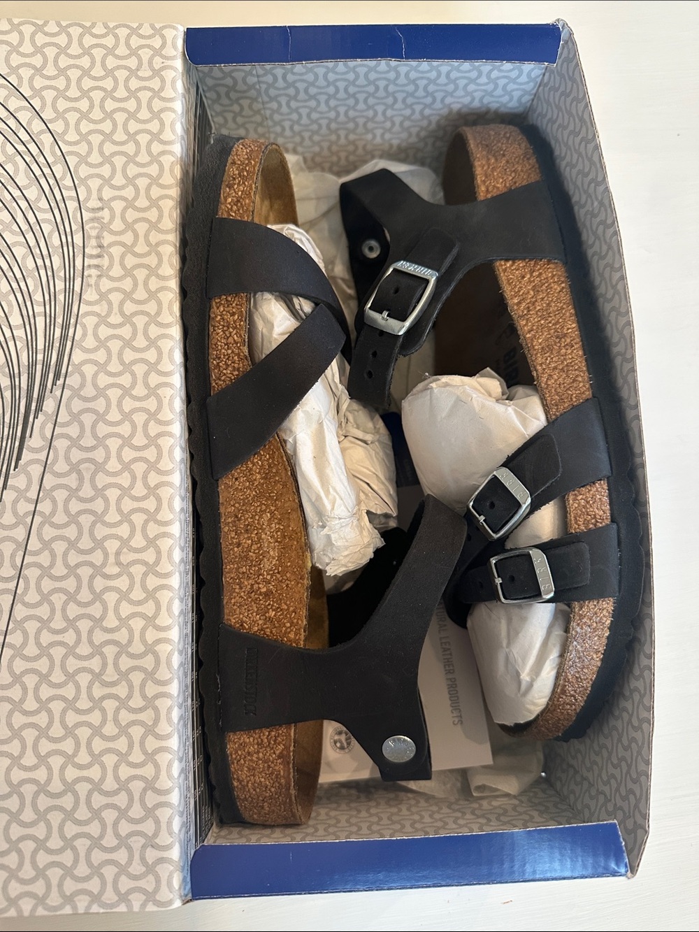 Birkenstock Black Leather Triple-Strap Ankle Sandals - Picture 8 of 9